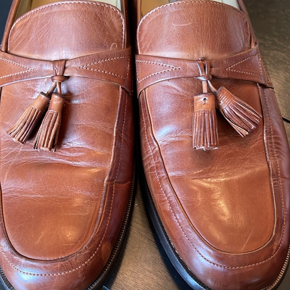 Johnston & Murphy slip on tassel loafers pre owned size 11 m - Picture 9 of 10